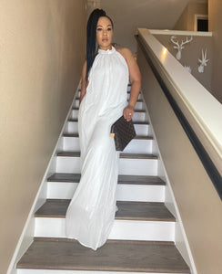white wide leg jumpsuit available in plus size 